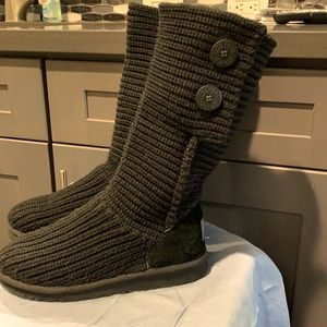 UGG Australia Black sweater style boots .